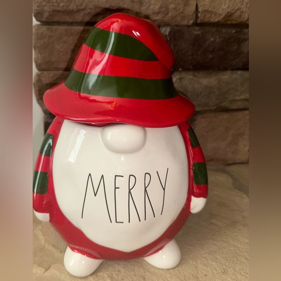 Rae Dunn Kitchen Rae Dunn Christmas Gnome Cookie Jar With Lid Poshmark